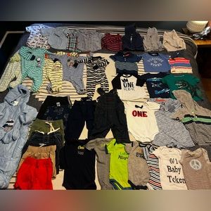 HUGE Baby Boy Lot/Bundle - Size 6-12 mo - 40 Items- OshKosh, Carter's, Old Navy